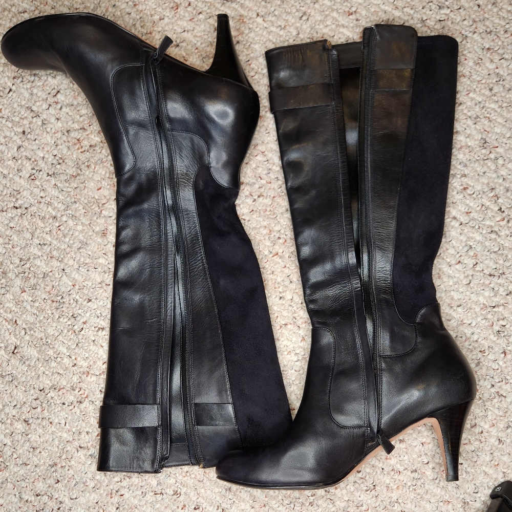 EUC Cole Haan Black Tall Lana Boots Size 11